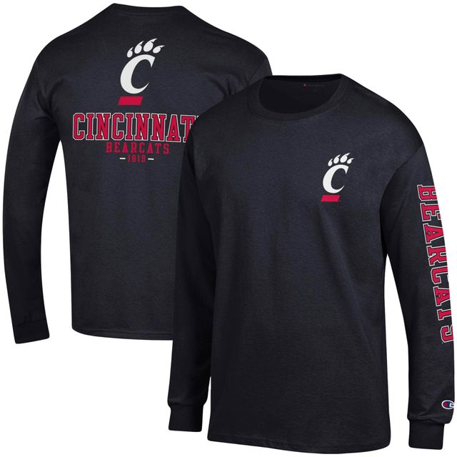 T-shirt à manches longues Champion Cincinnati Bearcats Team Stack pour homme