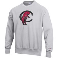 Men's Champion Heathered Gray Cincinnati Bearcats Vault Logo Reverse Weave Pullover Sweatshirt