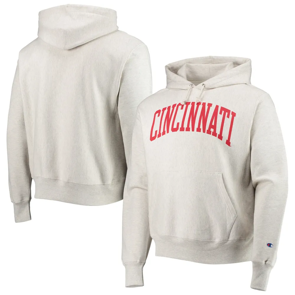 Chandail à capuchon pour hommes Champion Oatmeal Cincinnati Bearcats Cincy Arch