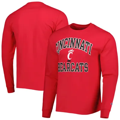T-shirt à manches longues Champion Cincinnati Bearcats High Motor pour homme, rouge