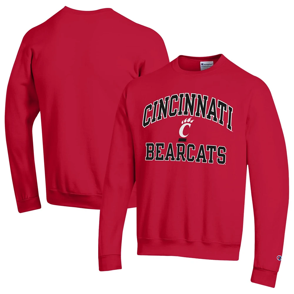 Men's Champion Red Cincinnati Bearcats High Motor Pullover Sweatshirt