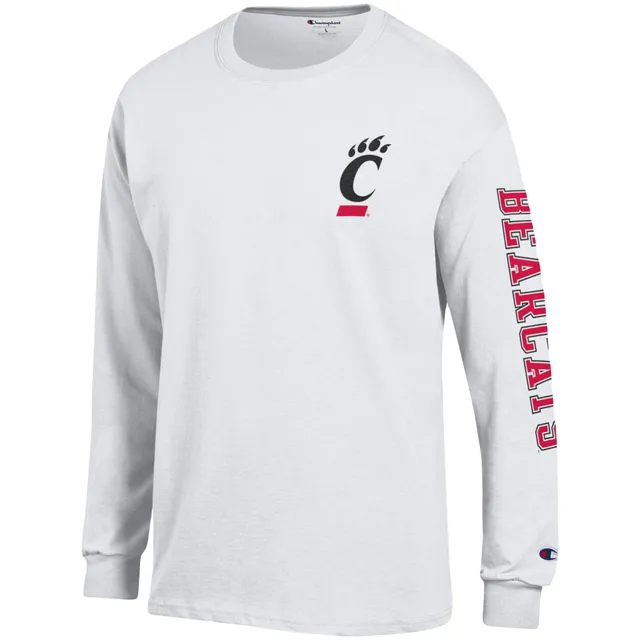 Men's Champion Black Louisville Cardinals Wordmark Slash Long Sleeve T-Shirt Size: Small