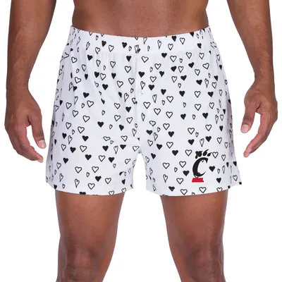 Cincinnati Bearcats Concepts Sport Epiphany Allover Print Knit Boxer Shorts - White