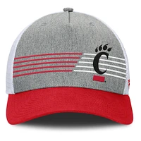 Casquette ajustable Fanatics pour hommes, gris chiné/rouge, Cincinnati Bearcats Profile Trucker