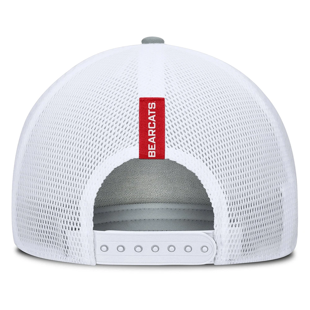 Casquette ajustable Fanatics pour hommes, gris chiné/rouge, Cincinnati Bearcats Profile Trucker