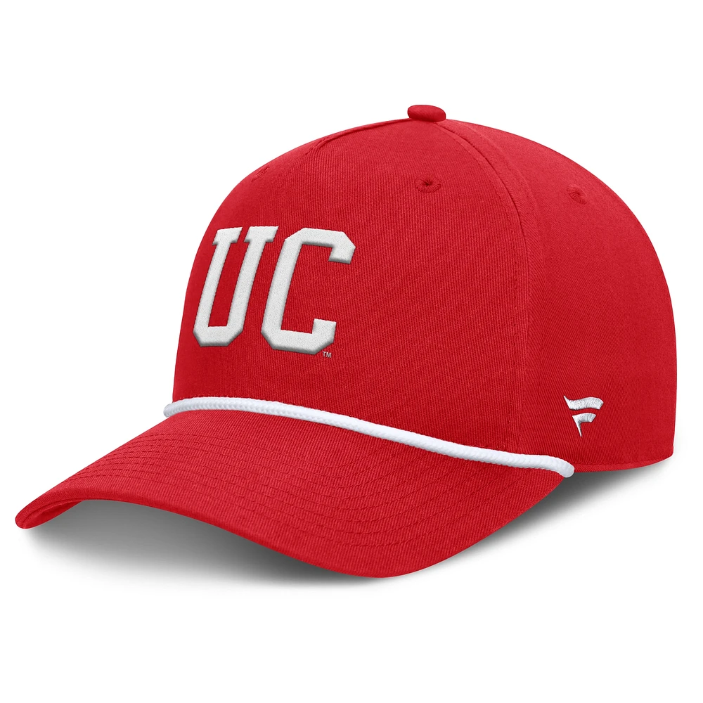 Men's Fanatics Red Cincinnati Bearcats Foul Ball Rope Adjustable Hat