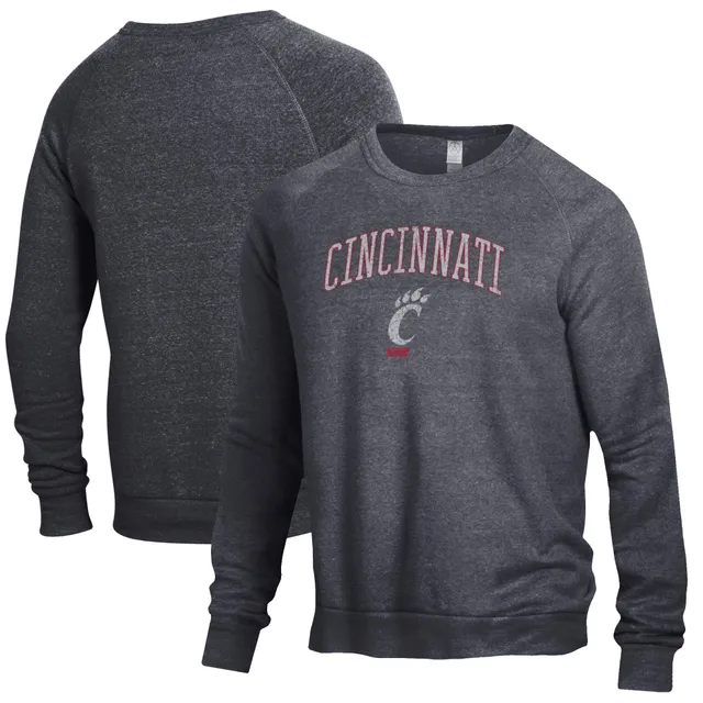 Women's Antigua Black Cincinnati Bengals Victory Crewneck Chenille Pullover  Sweatshirt