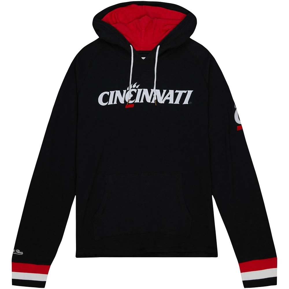 Sweat à capuche légendaire raglan noir des Cincinnati Bearcats Mitchell & Ness pour hommes