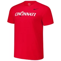 T-shirt Nike rouge avec logo des Bearcats de Cincinnati pour homme