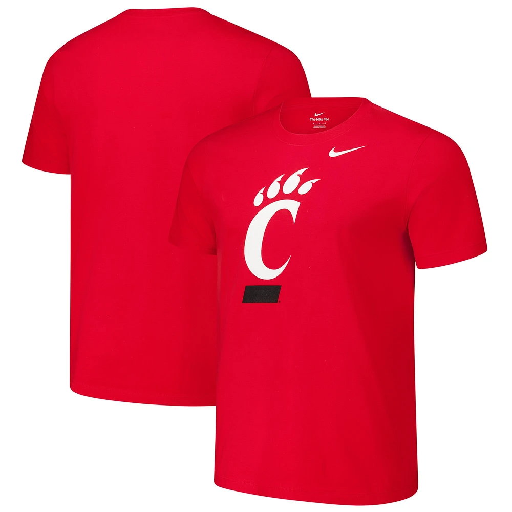 T-shirt Nike rouge avec logo des Bearcats de Cincinnati pour homme