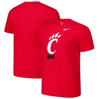 T-shirt Nike rouge avec logo des Bearcats de Cincinnati pour homme