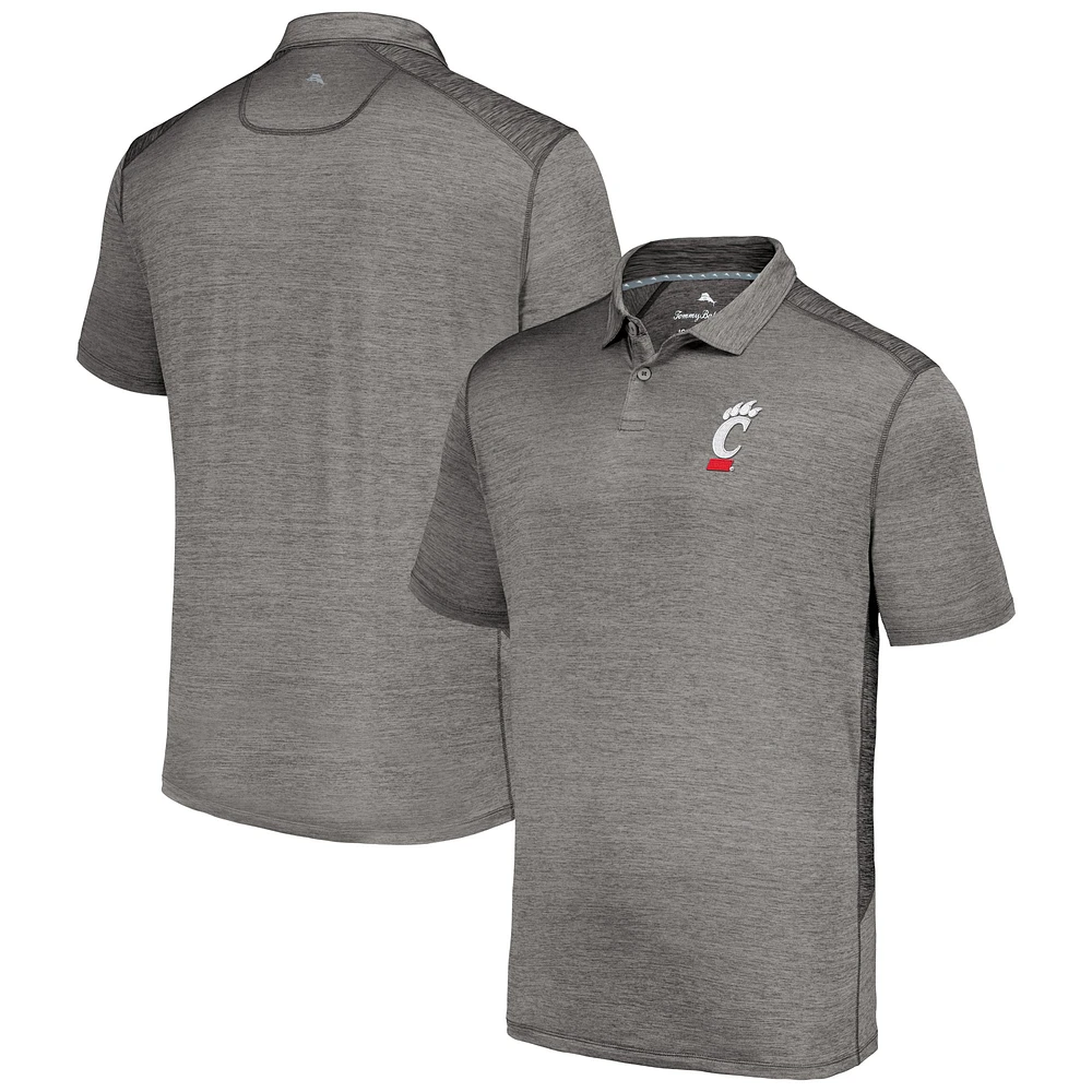 Polo Tommy Bahama gris Cincinnati Bearcats Delray IslandZone pour hommes