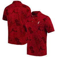 Polo Tommy Bahama pour homme rouge Cincinnati Bearcats Miramar Blooms