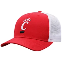 Men's Top of the World  Red/White Cincinnati Bearcats Victory Baseline Adjustable Trucker Hat