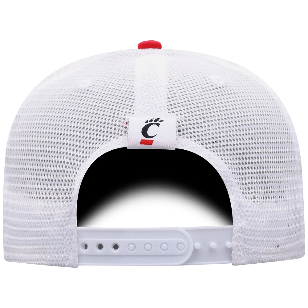 Men's Top of the World  Red/White Cincinnati Bearcats Victory Baseline Adjustable Trucker Hat