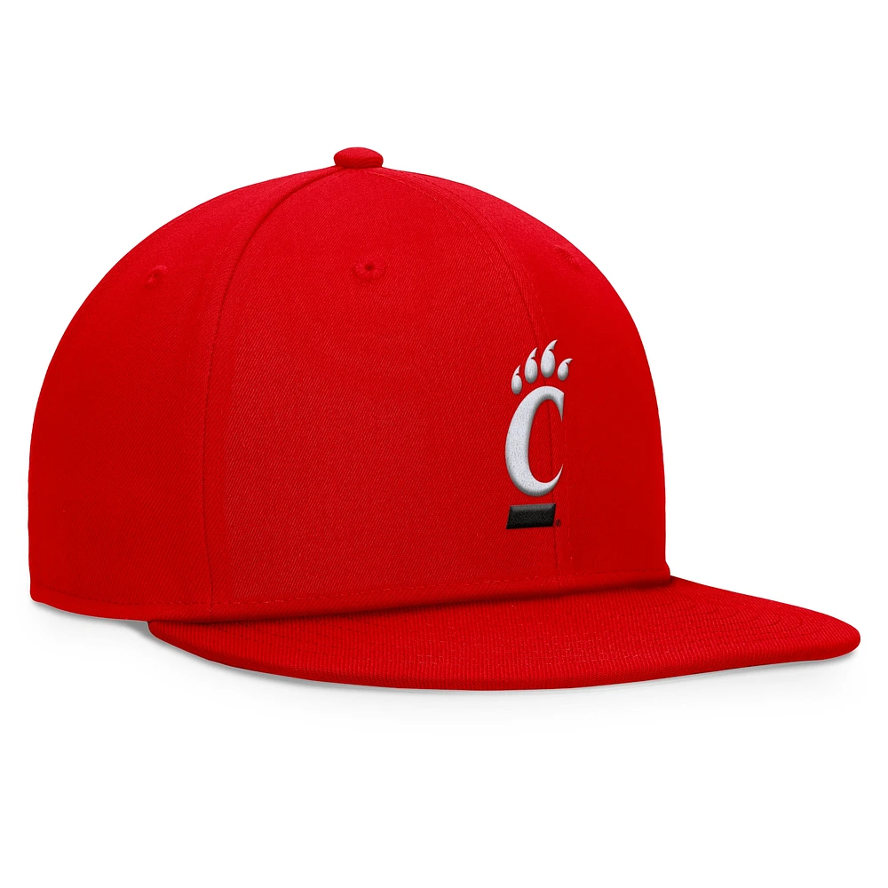 Casquette Snapback fondamentale Top of the World rouge des Cincinnati Bearcats pour hommes