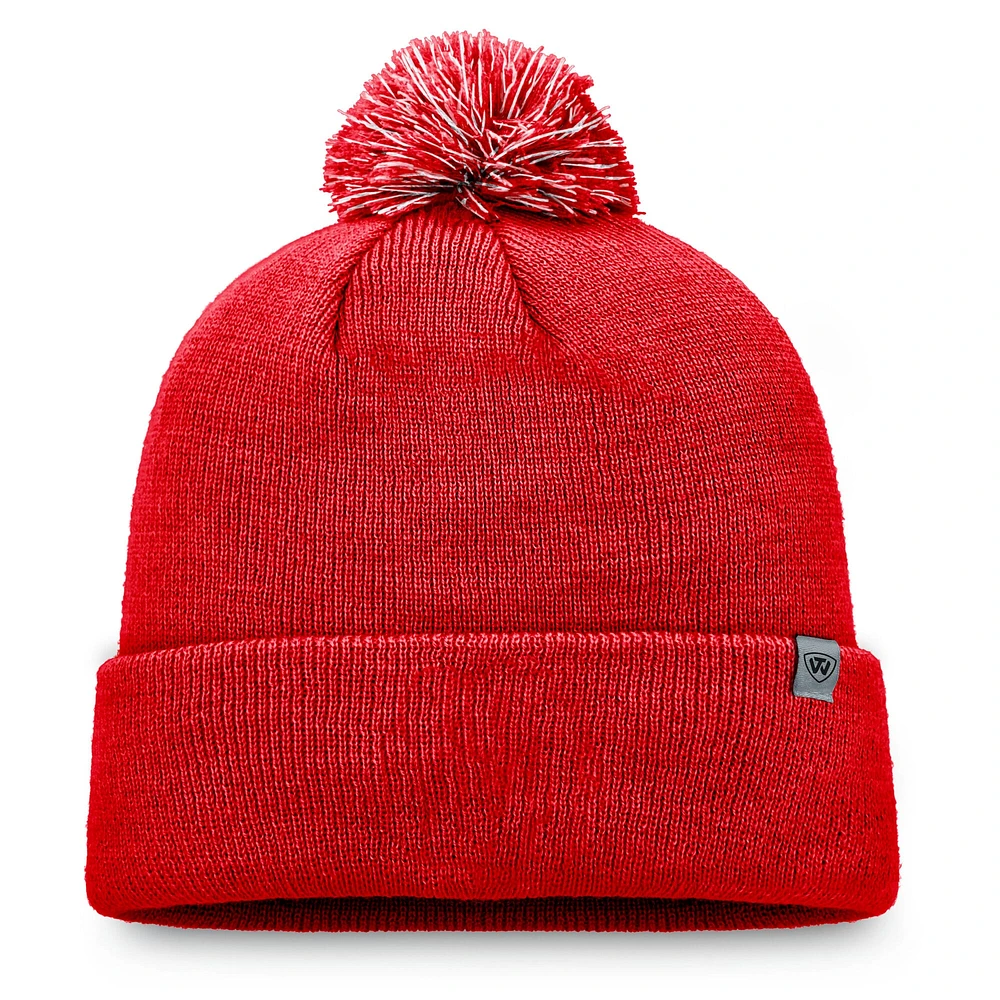 Men's Top of the World Red Cincinnati Bearcats Team Logo Cuffed Knit Hat with Pom