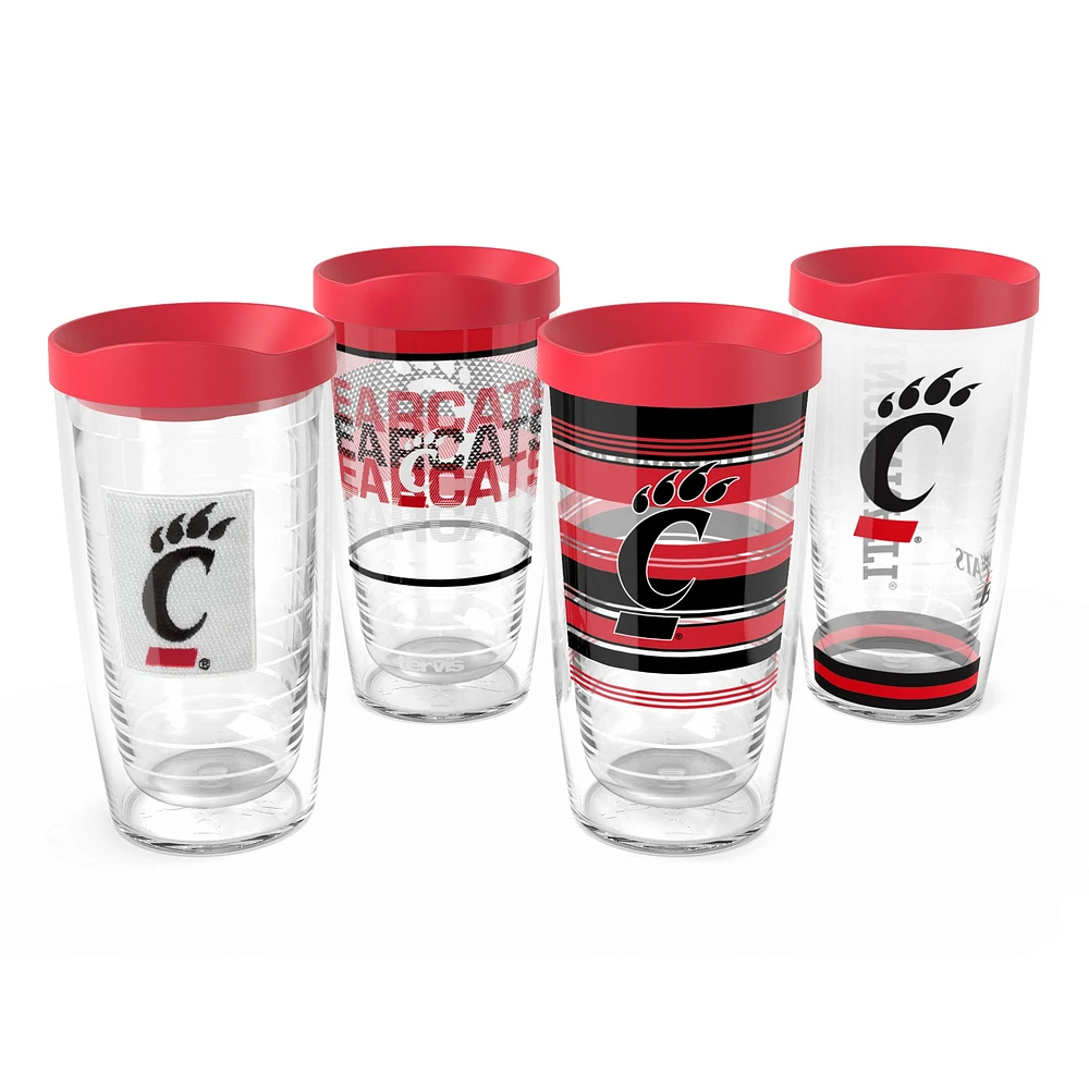 Tervis Cincinnati Bearcats paquet de quatre 16oz. Ensemble de gobelets classiques