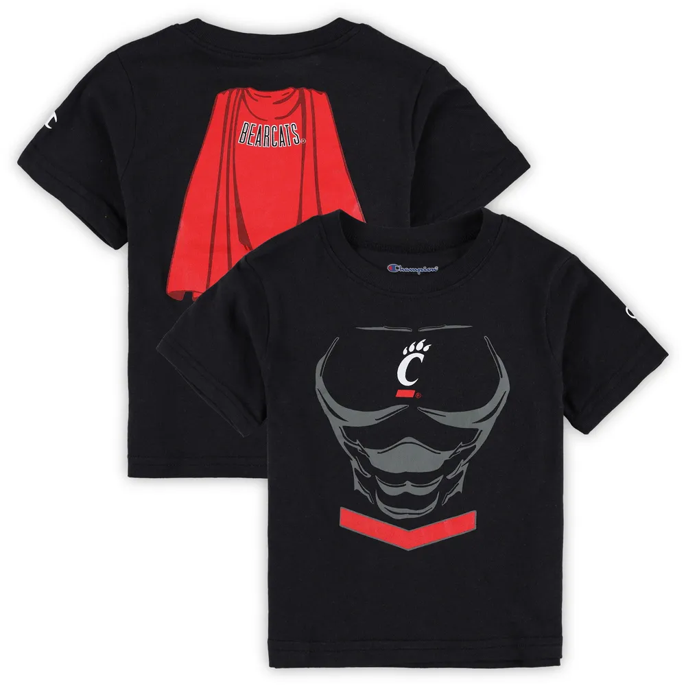 Toddler Champion Black Cincinnati Bearcats Super Hero T-Shirt