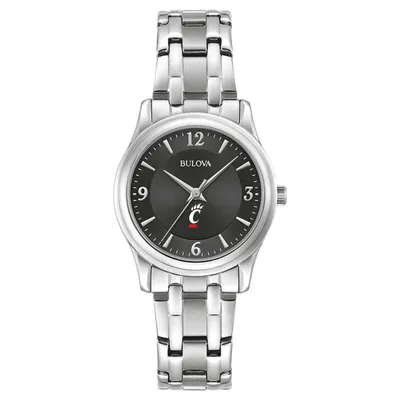 Cincinnati Bearcats Bulova Women's Corporate Collection Stainless Steel Watch - Black