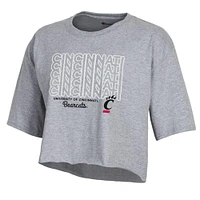 T-shirt court Boyfriend Cincinnati Bearcats Champion gris pour femme