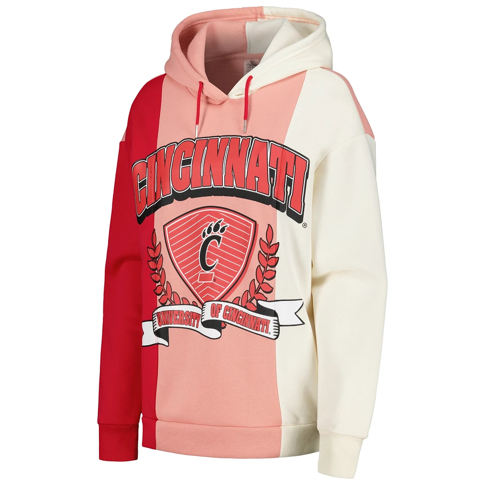 Women's Gameday Couture Red Cincinnati Bearcats Hall of Fame Colorblock Pullover Hoodie