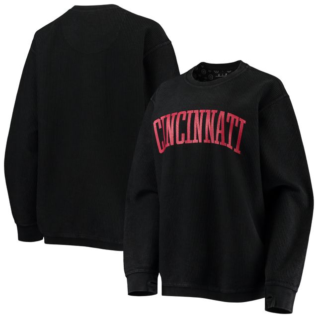Sweat-shirt Pressbox Bearcats de Cincinnati pour femme avec cordon confortable et lavage vintage Basic Arch Pullover