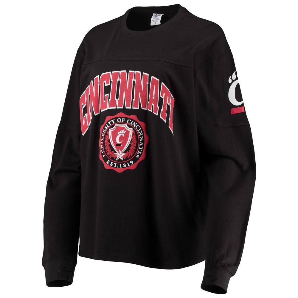 Women's Pressbox Black Cincinnati Bearcats Edith Long Sleeve T-Shirt