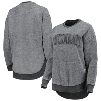 Cincinnati Bearcats Pressbox Women's Ponchoville Pullover Sweatshirt - Black