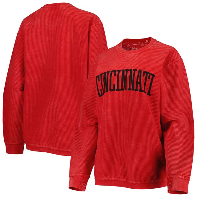 Sweat-shirt Pressbox Bearcats de Cincinnati pour femme, cordon confortable, lavage vintage, Basic Arch, rouge