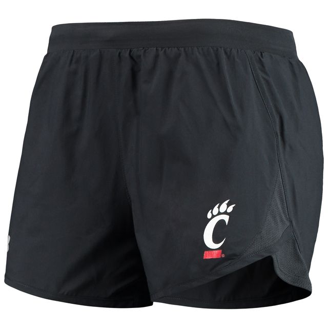 Under Armour Cincinnati Bearcats Fly By Run 2.0 Performance Short pour femme Noir