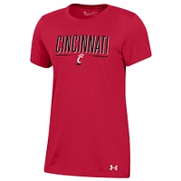 Under Armour Cincinnati Bearcats Performance Tech Modern T-shirt rouge pour femme