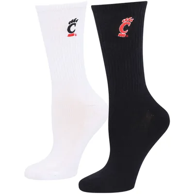 Women's ZooZatz Red/White Louisville Cardinals 2-Pack Quarter-Length Socks