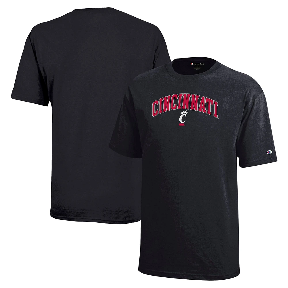 T-shirt noir avec logo en forme d'arche des Bearcats de Cincinnati Champion pour jeunes