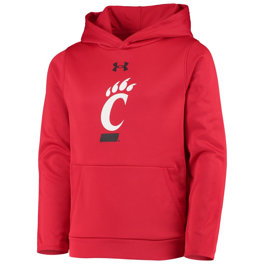 Youth Under Armour Red Cincinnati Bearcats Logo Pullover Hoodie