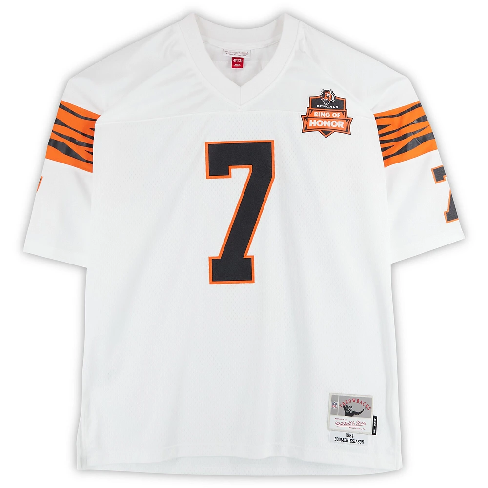 Maillot blanc dédicacé Mitchell & Ness Legacy des Bengals de Cincinnati par Boomer Esiason