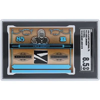 Chad Johnson Cincinnati Bengals 2006 Playoff National Treasures Reebok Logo Relic #42 #8/10 SGC Carte authentifiée 8.5