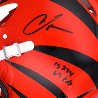 Chad Johnson Cincinnati Bengals Autographed Riddell Speed Authentic Helmet with Multiple Inscriptions - Limited Edition of 5