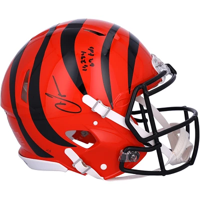 Chad Johnson Cincinnati Bengals Autographed Riddell Speed Authentic Helmet with Multiple Inscriptions - Limited Edition of 5