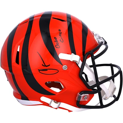Chad Johnson Cincinnati Bengals Autographed Riddell Speed Replica Helmet with “Ocho Cinco” Inscription
