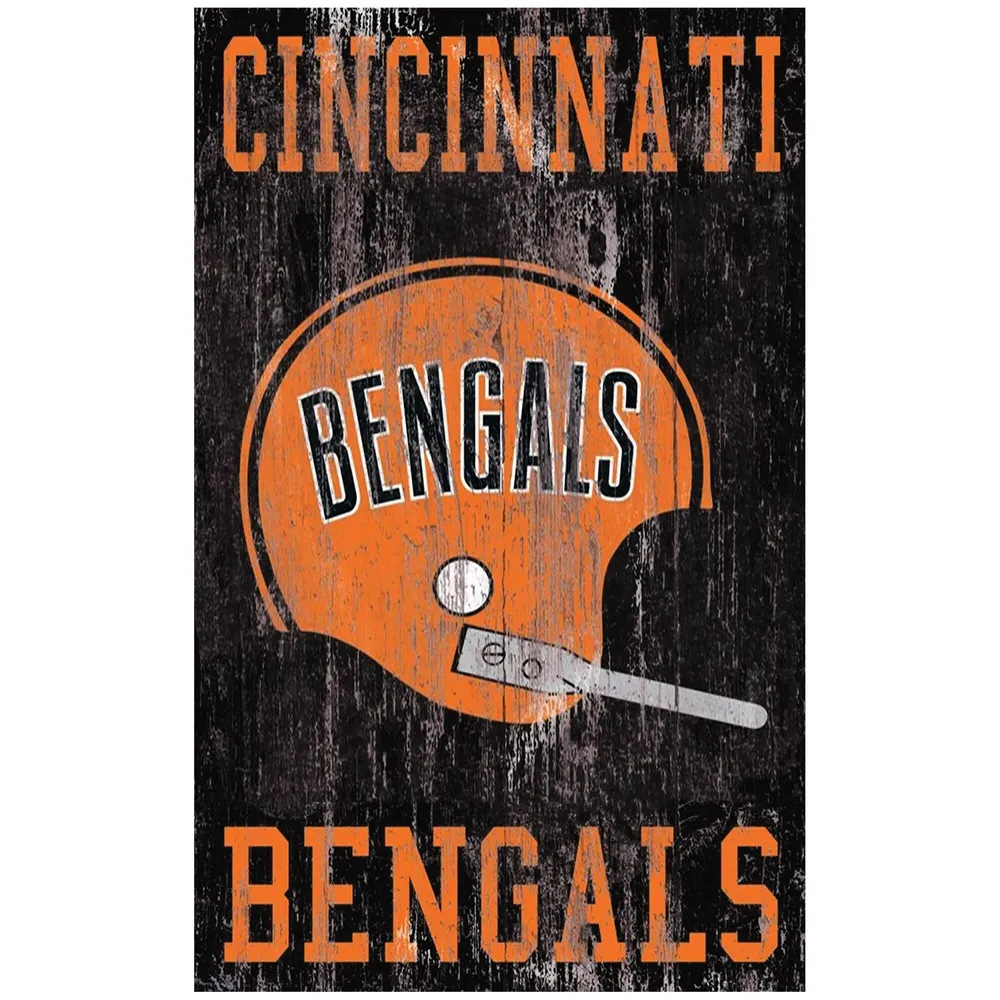 Lids Cincinnati Bengals 11'' x 19'' Heritage Distressed Logo Sign