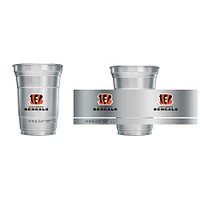 Bengals de Cincinnati, paquet de 15, 16 oz. Ensemble de gobelets en aluminium à bille