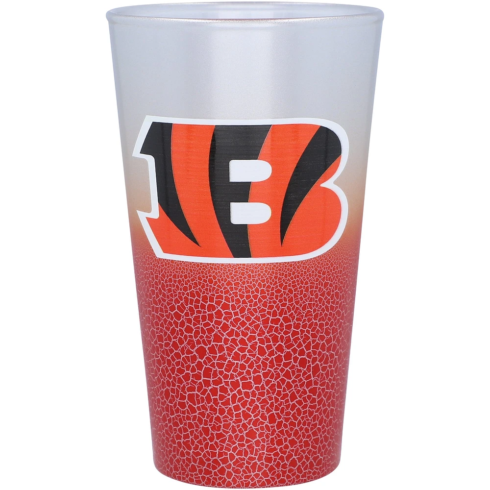 Cincinnati Bengals 16oz. Crackle Pint Glass