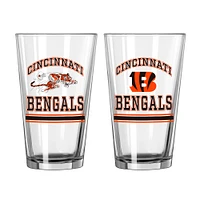 Bengals de Cincinnati 16oz. Verre à pinte, paquet de deux