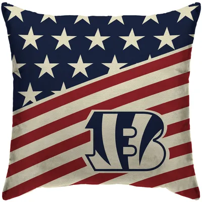 Cincinnati Bengals 18'' x 18'' Team Americana Decorative Throw Pillow