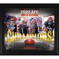 Collage 15'' x 17'' des champions de la division nord de l'AFC 2022 des Bengals de Cincinnati