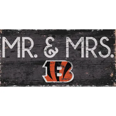 Cincinnati Bengals 6'' x 12'' Mr. & Mrs. Sign