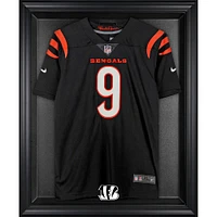 Vitrine de présentation du maillot encadré noir des Bengals de Cincinnati