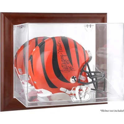 Cincinnati Bengals Fanatics Authentic Brown Framed Wall-Mountable Logo Helmet Case