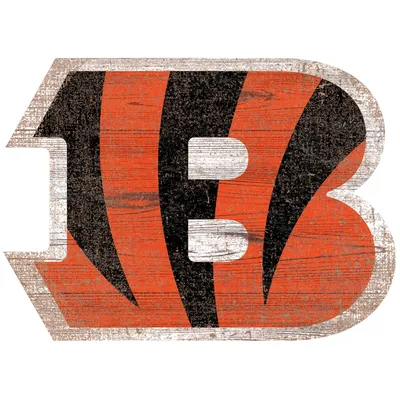 Cincinnati Bengals 24'' x 24'' Distressed Logo Cutout Sign